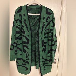 NWOT Shein Green Cardigan